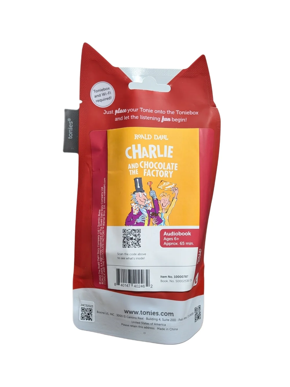 Charlie and the Chocolate Factory Tonies Audio Character Toniebox New Sealed
